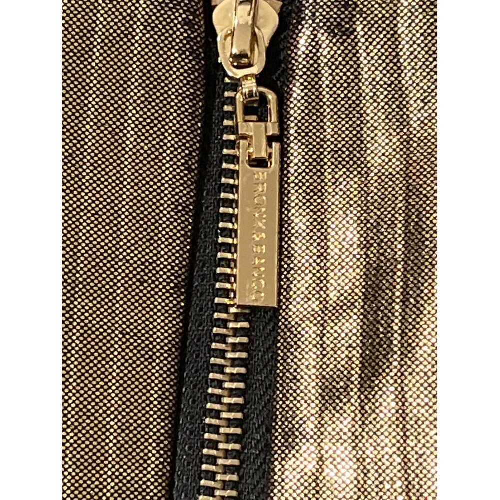 Bronx and Banco Metallic Gold Strapless Pleated Gown - Picture 7 of 16